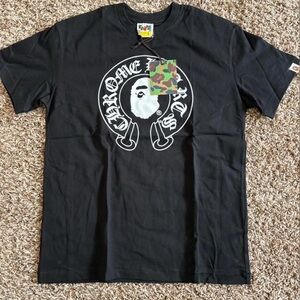 Black BAPE Baby Milo X Chrome Hearts Tee